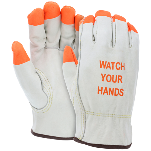 MCR Safety Eco Grd Drvr Key Thb HiViz Org FT/logo