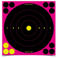 Birchwood Casey Shoot-N-C 8 Inch Pink Bull's-Eye, 6 Targets - 72 Pasters
