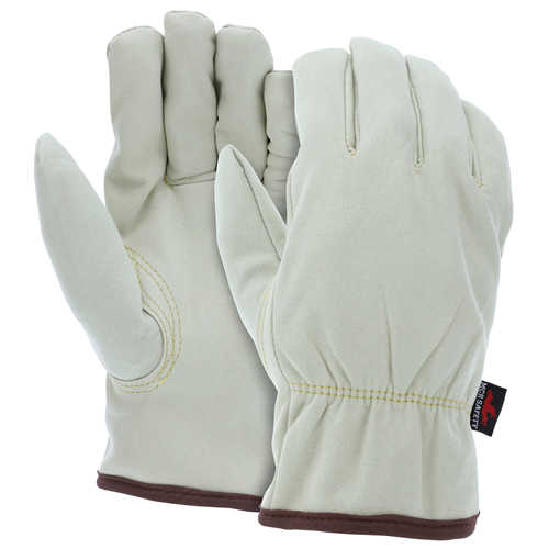 MCR Safety Beige PU/Nylon blend Drvr Red Fleece