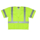 MCR Safety Class 3 Mesh Lime Safety Vest
