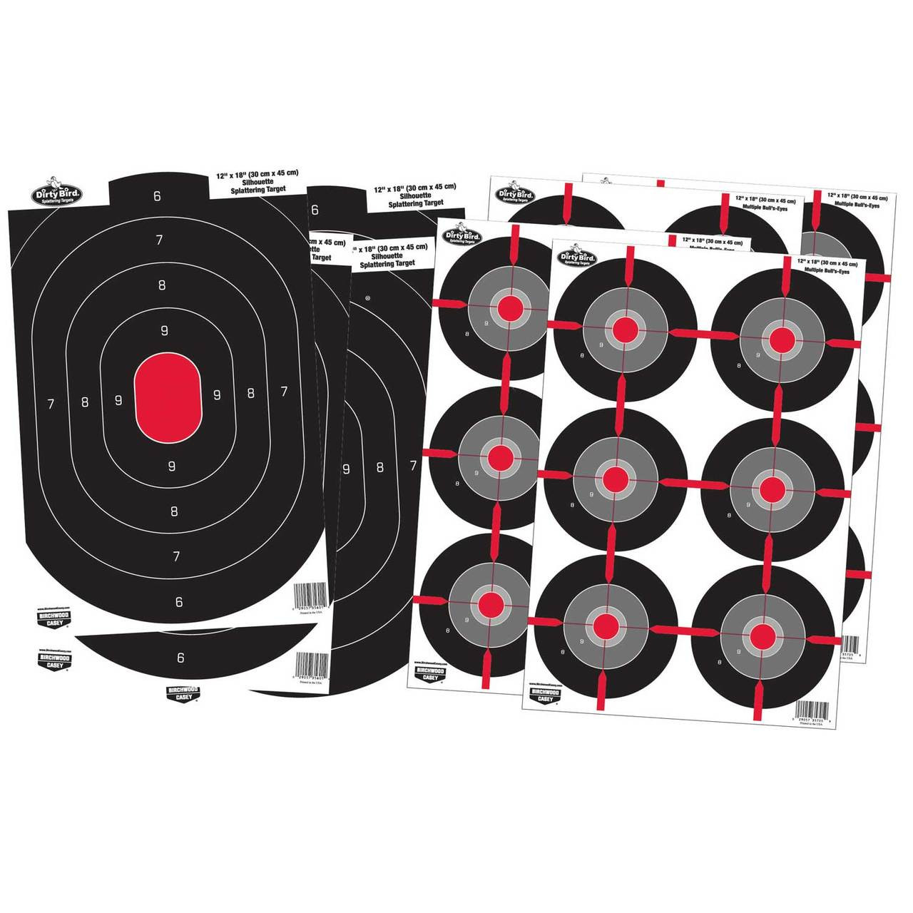 Birchwood Casey Dirty Bird 12 x 18 Target Combo 8-Pack