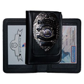 Perfect Fit Duty Leather Double ID Case w/ Badge Flap - 2.63''x4.00''