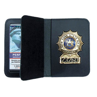 Perfect Fit Duty Leather Book Style Case w/ Double ID - 3.25''x4.63''