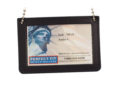Perfect Fit Landscape Double ID Holder for Neck w/ Chain - 2.75''x4.25''