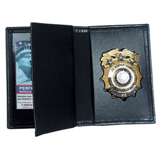 Perfect Fit Dress Leather Book Style Case w/ Double ID - 3.25''x5.00''