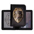 Perfect Fit Duty Leather Book Style Case w/ Double ID & Outside Mount - 3.25''x4.63''