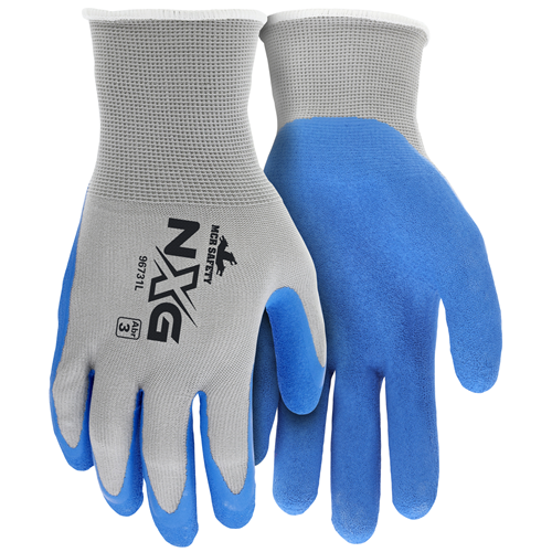 MCR Safety Gray Shell Blue Foam Latex 13 Gauge