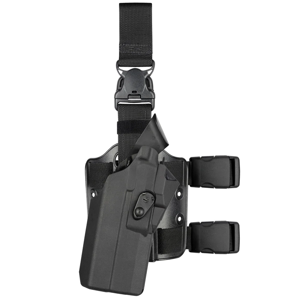 Safariland Model 7385RDS 7TS ALS OMV Tactical Holster w/ Quick Release Leg Strap for Glock 17 w/ Light