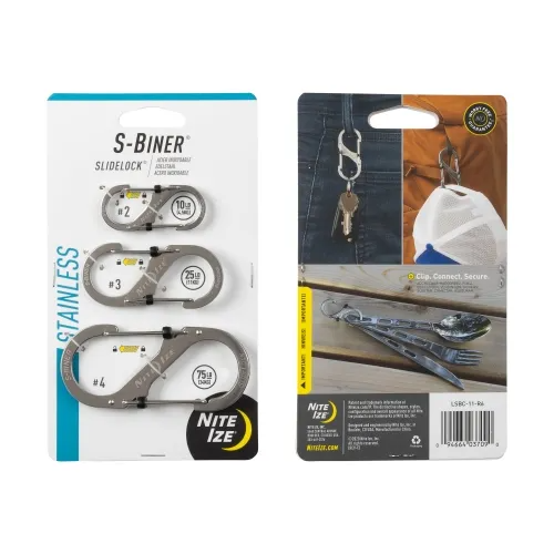 Nite-Ize S-Biner Stainless Steel SlideLock - 3 Pack