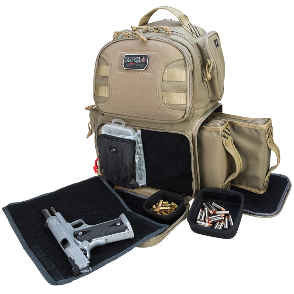 GPS Tactical Range Backpack - Holds 2 Handguns