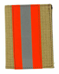 Perfect Fit Trifold Gold Matrix Firefighter Wallet w/ Single ID & CC Slots - 3.50''x4.50''