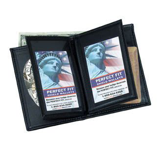 Perfect Fit Badge Wallet w/ Double ID & CC Slots - 3.38''x5.50''