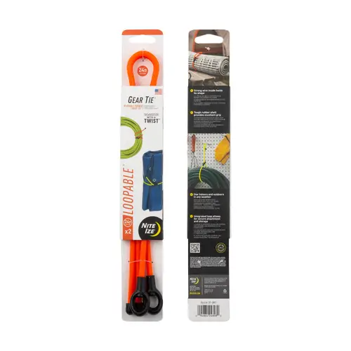 Nite-Ize Gear Tie Loopable Twist Tie - 2 Pack