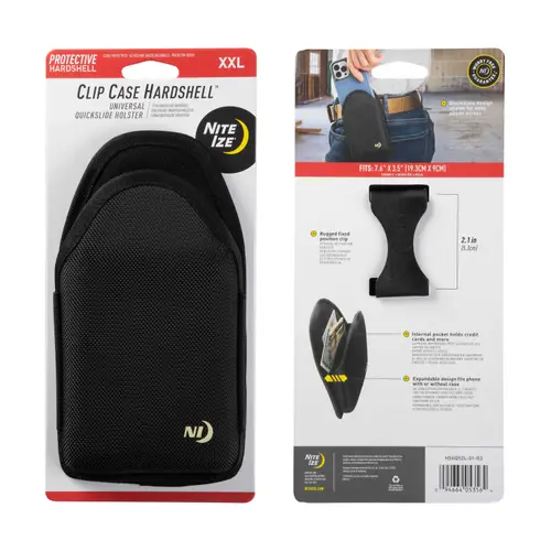 Nite-Ize Clip Case Hardshell Universal QuickSlide Holster - Black