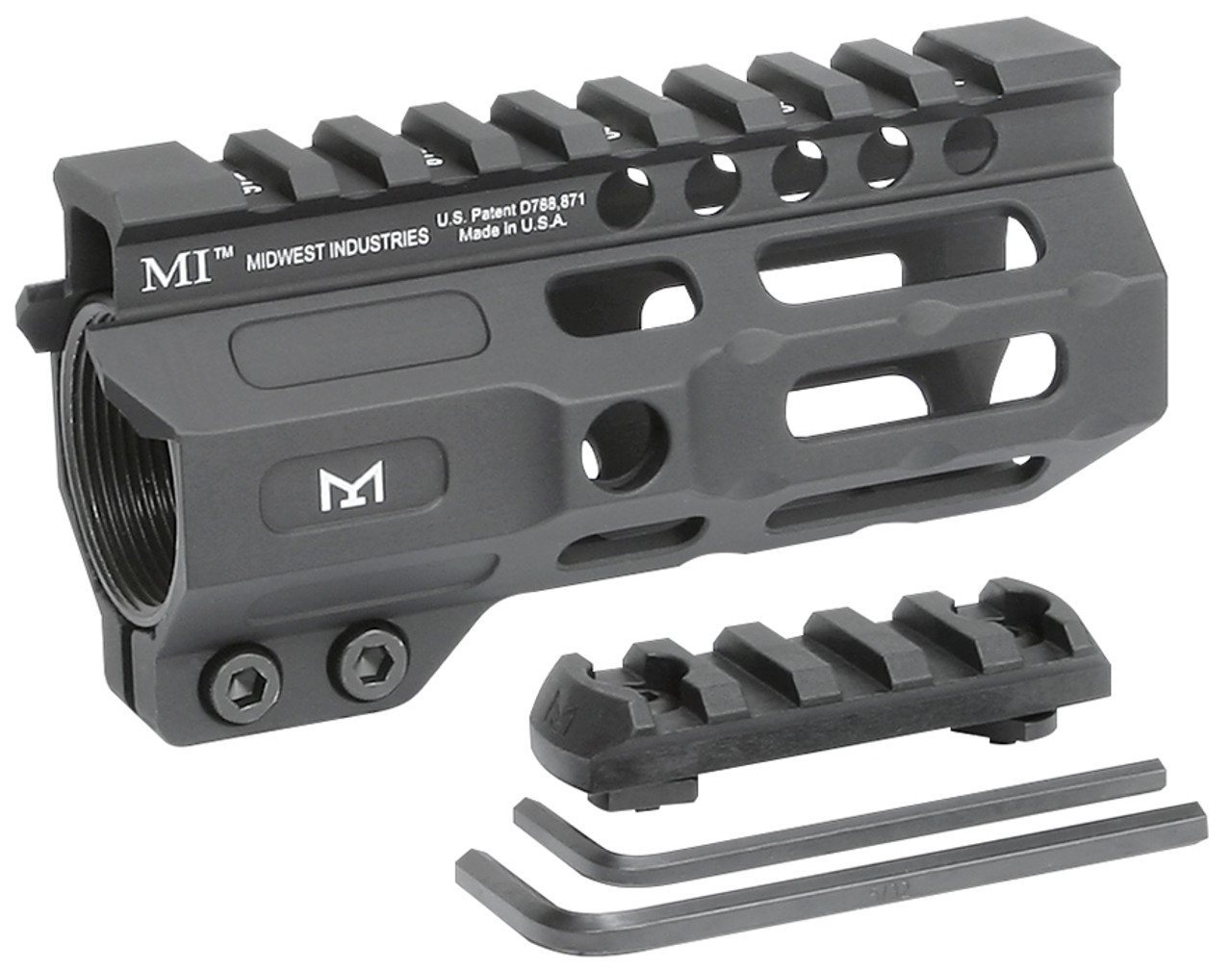 Midwest Industries Combat Rail One Piece Free Float Handguard, M-LOK