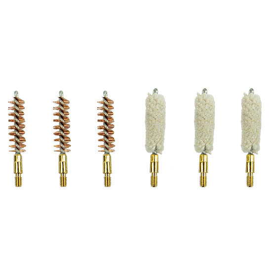 Kleenbore 6pc. 9mm Brush & Mop Set  (#8-32 Thread)