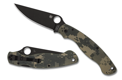 Spyderco Military 2 Camo G-10 Black Blade