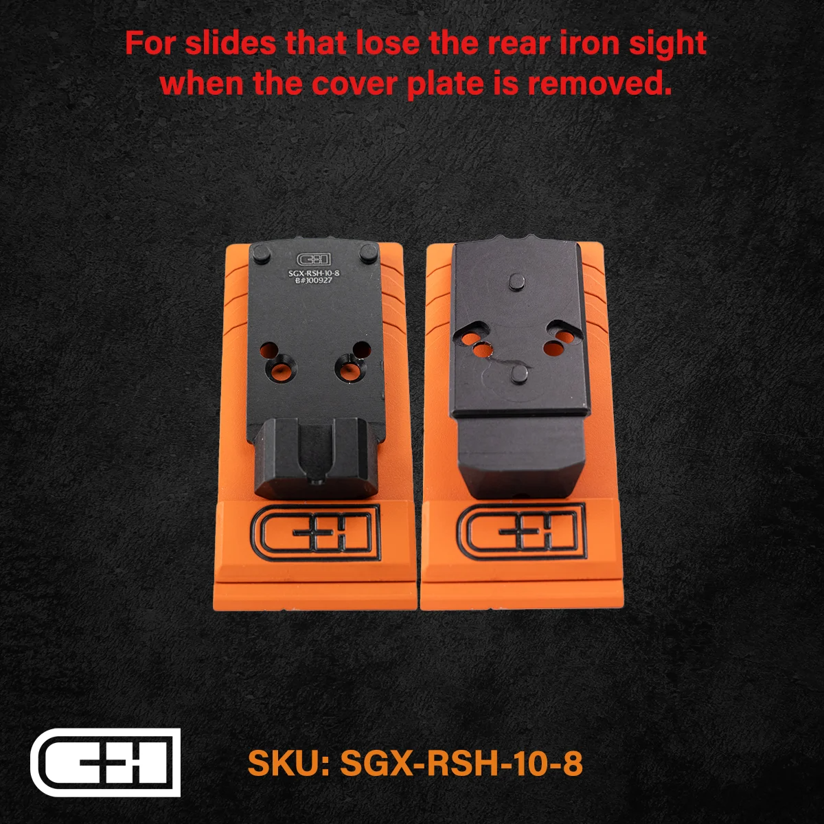 C&H Precision Optics Adapter Plate -SIG P320 Legion (X-FIVE/M17/M18) w/ R1P/DPP Cut to RMR/SRO/Holosun 407C 507C 508T w/ 10-8 Rear Sight