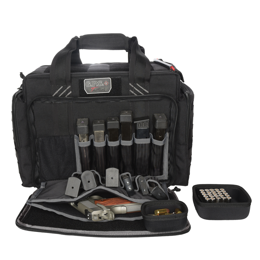 GPS Tactical Range Bag w/ Internal Foam Cradle - Holds 5 Handguns