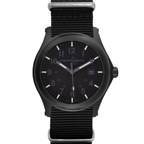 ArmourLite ArmourLite Stealth Black Swiss Tritium Illuminated Watch