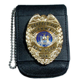 Perfect Fit Universal Badge & ID Neck Holder w/ Magnetic Closure & Chain - 2.50''x3.25''