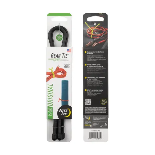 Nite-Ize Gear Tie Reusable Rubber Twist Tie