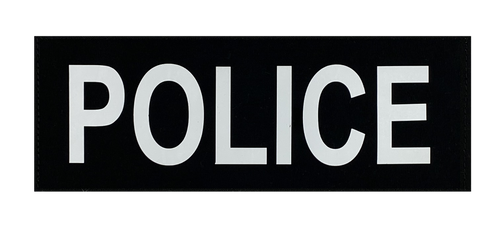 Armor Express BlueRidge Shield 8''x11'' Large Removable ID Placard - POLICE