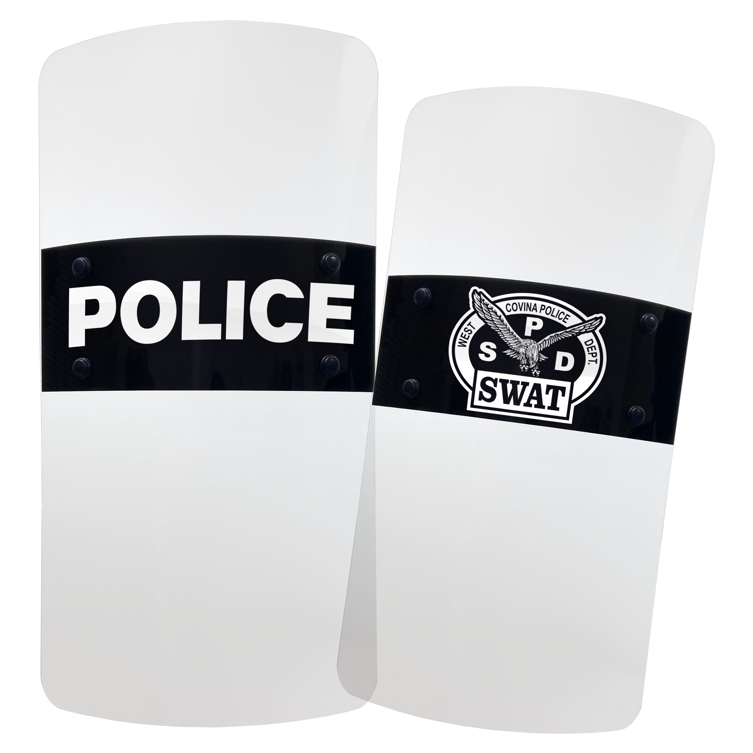 Damascus Custom Riot Shield Lettering (Laser UV Application)