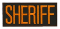 Hero's Pride SHERIFF Chest Patch - Dark Gold/Brown - 4''x2'' - Heat Seal