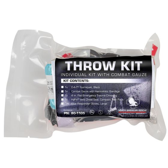 North American Rescue Individual Throw Kit w/ Combat Gauze LE - Basic