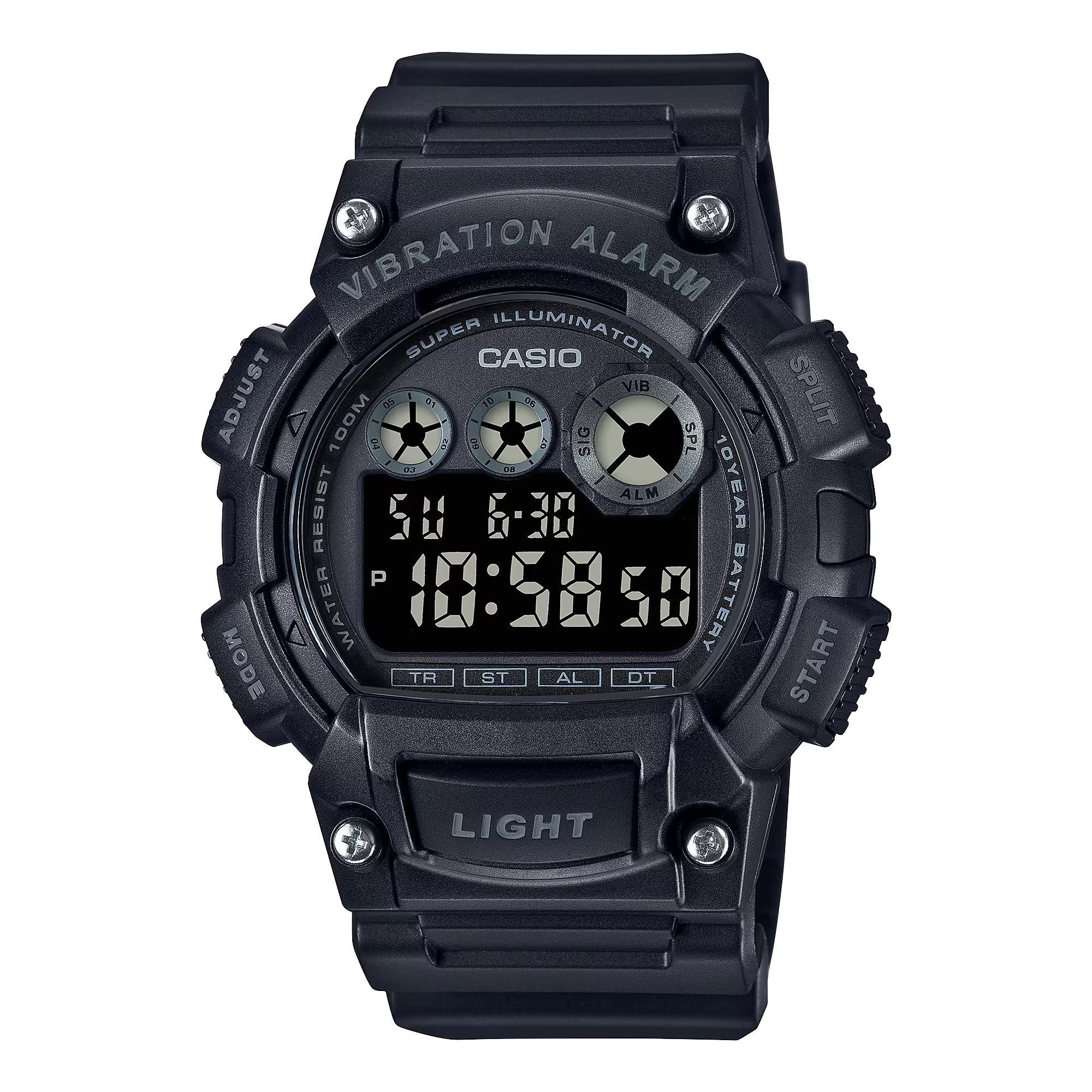Casio Classic Digital Watch w/ Vibration Alarm & Super Bright Backlight