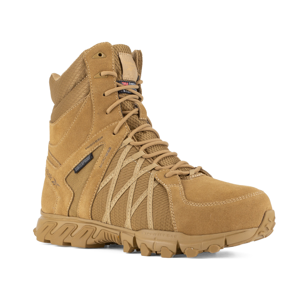Reebok Trailgrip Tactical 8'' Waterproof Insulated Boot w/ Composite Toe - Coyote