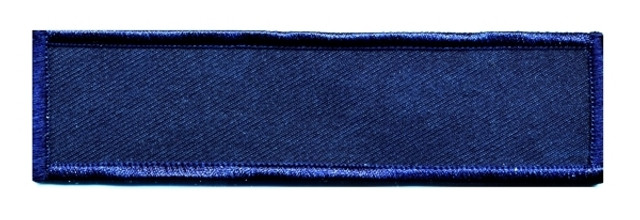 Hero's Pride Name Blank w/ Merrowed Bordered (Chicago PD) 3.33''x1'' - Dark Navy/Dark Navy