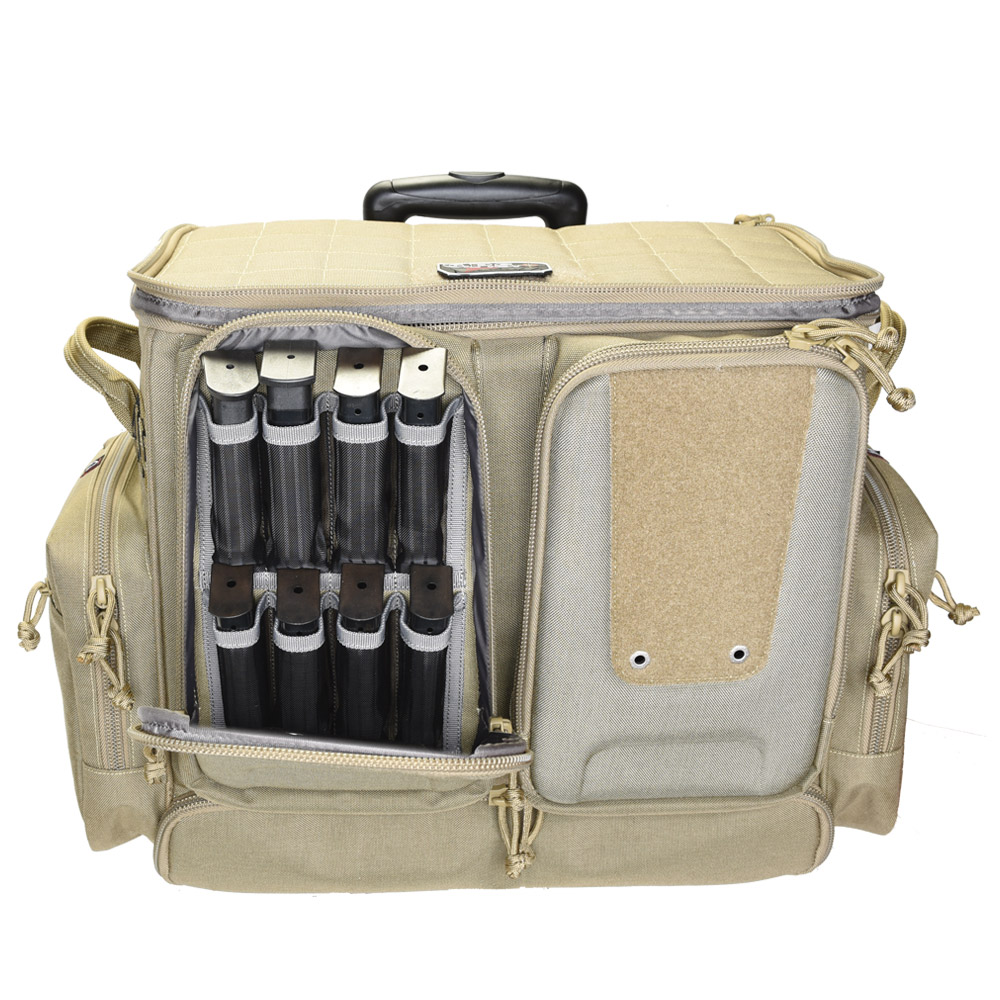 GPS Tactical Rolling Range Bag - Holds 10 Handguns