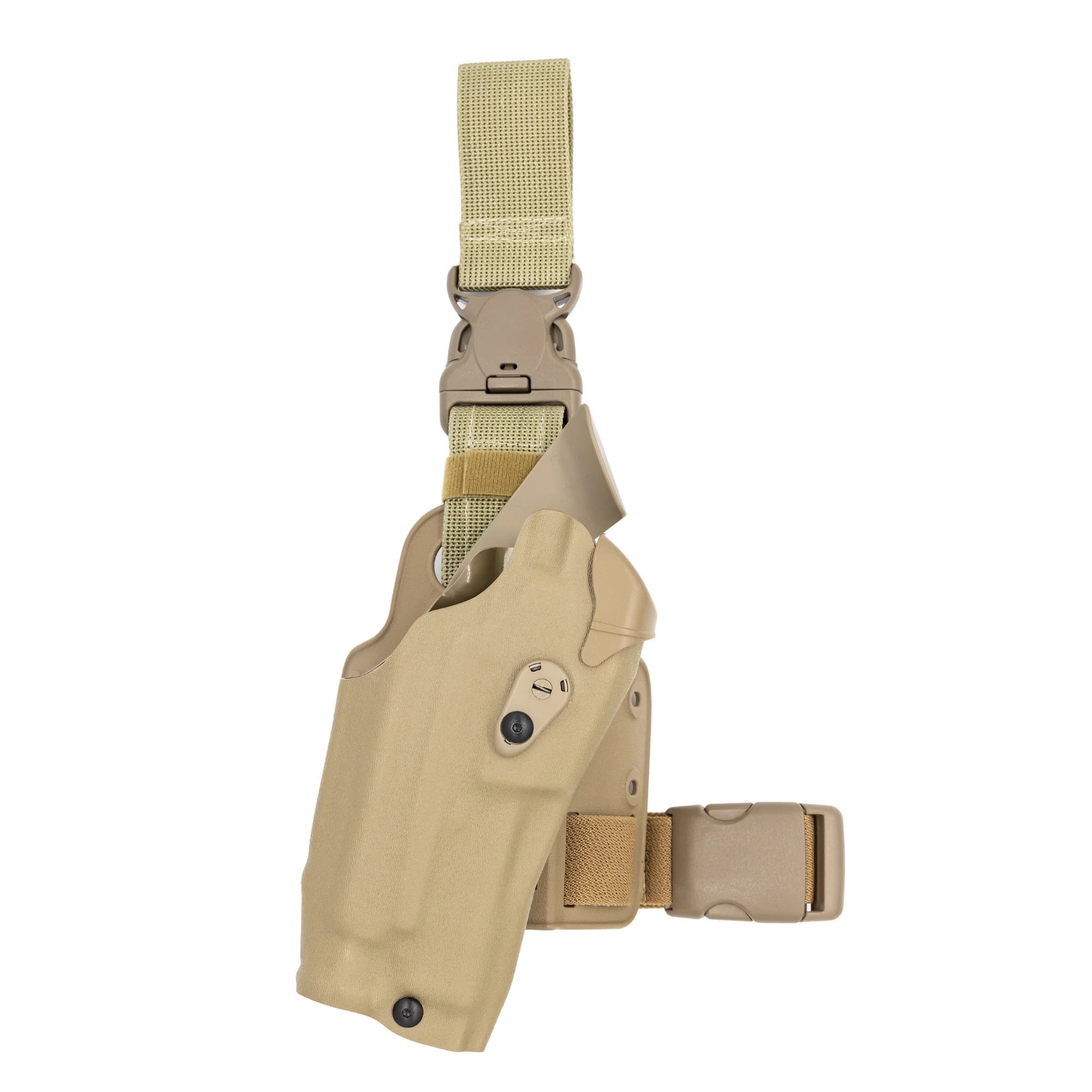 Safariland Model 6385RDS ALS OMV Tactical Holster w/ Quick Release Leg Strap for Glock 17 MOS w/ Light