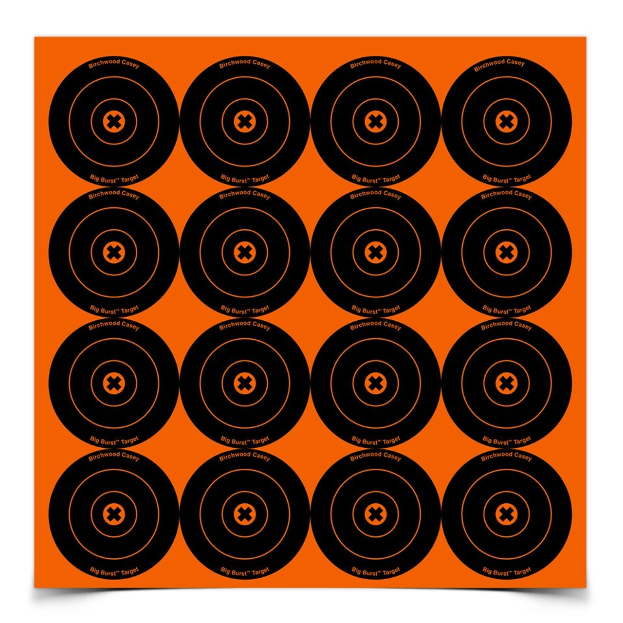Birchwood Casey Big Burst 3 Inch Bull's-Eye Targets, 3 Sheets, 48 Targets
