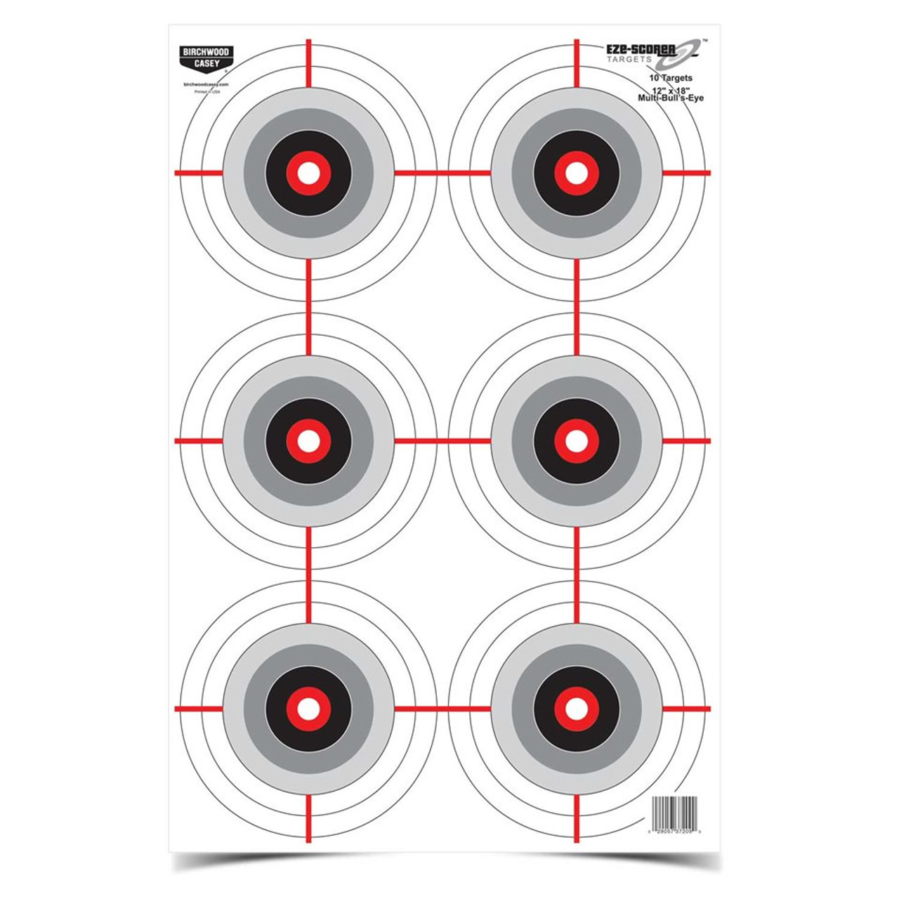 Birchwood Casey Eze-Scorer 12 x 18 Multiple Bull's-Eye Target