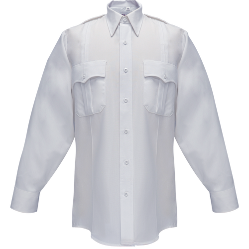 Flying Cross Duro Poplin Long Sleeve Shirt w/ Sewn-In Creases