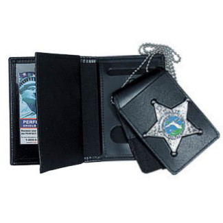 Perfect Fit 4-in-1 Dress Leather Badge & Double ID Case w/ Chain - 3.50''x5.50''