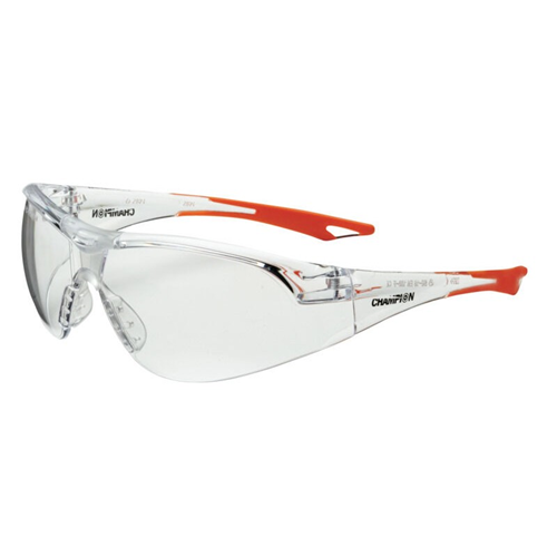 Champion Targets Champion Targets 40620 Youth Slim-Fit Small-Framed Ballistic Shooting Glasses, Clear/Orange
