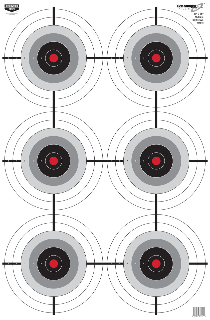 Birchwood Casey Eze-Scorer 23 x 35 Multiple Bull's-Eye Target
