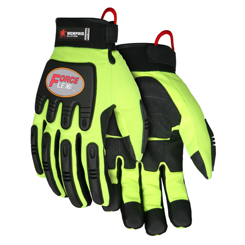 MCR Safety ForceFlex Multi-Task HV Lime w/ PU Grip