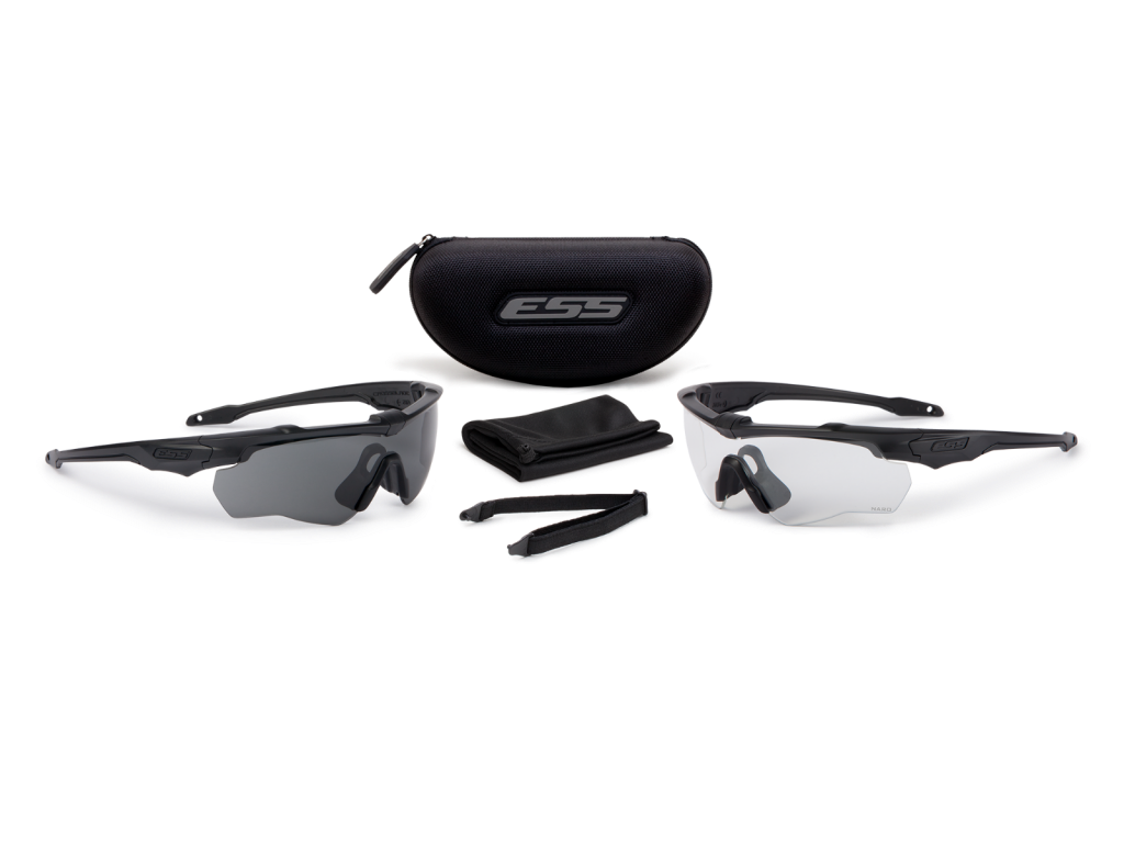 ESS Crossblade NARO 2X Black w/ Clear & Smoke Gray Lenses
