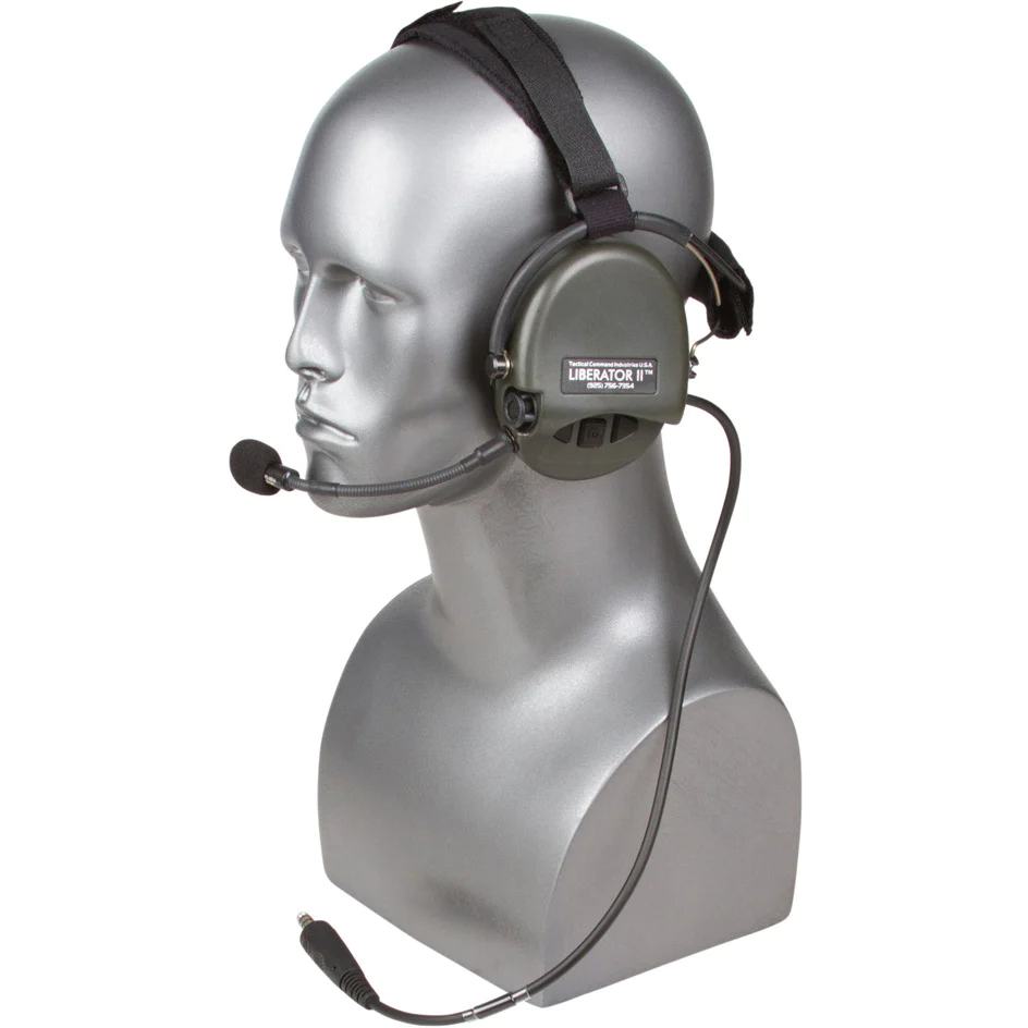 TCI Liberator II Tactical Headset w/ Integrated Digital Hearing Protection w/ Tactical PTT