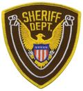 Hero's Pride SHERIFF DEPT Eagle w/ Blank Scroll - Gold/Brown - 4''x4.375''