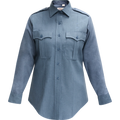 Flying Cross Duro Poplin Women's Long Sleeve Shirt w/ Sewn-In Creases
