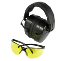 Champion Targets Champion Targets 40626 Passive Hearing Protection Earmuffs w/ Clear Eye Protection Earmuffs, Black/Amber