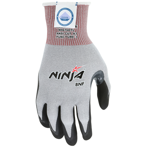 MCR Safety Ninja Cut Protection, 15ga Diamond Tech