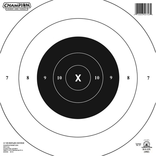 Champion Targets Champion Targets 40753 NRA (National Rifle Association) Targets, 25 Yard Timed & Rapid Fire Center, 12 Pack