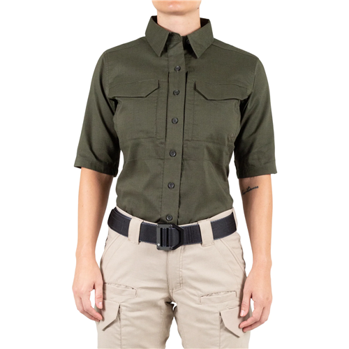 First Tactical W V2 Tactical S/S Shirt - OD Green